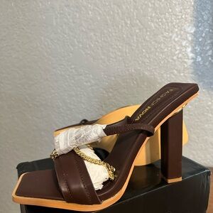 Fashion Nova Chocolate Brown Block Heels